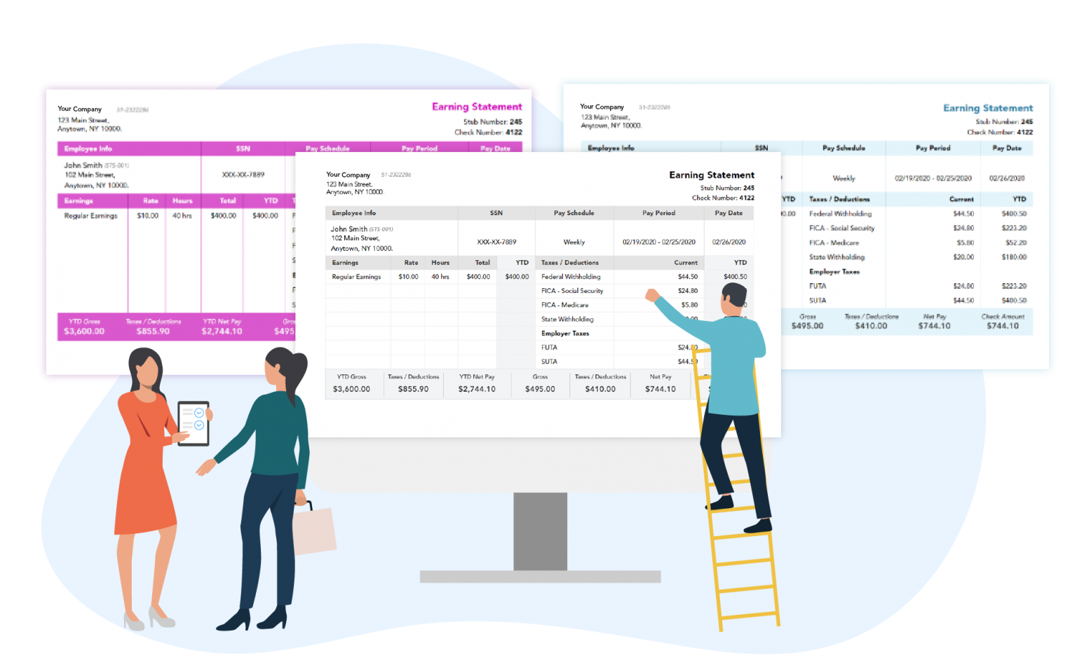 The Best 6 Free Pay Stub Templates to use in 2020 123PayStubs Blog