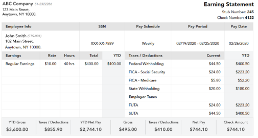 The Best 6 Free Pay Stub Templates to use in 2020 – 123PayStubs Blog