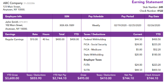 The Best 6 Free Pay Stub Templates to use in 2020 – 123PayStubs Blog