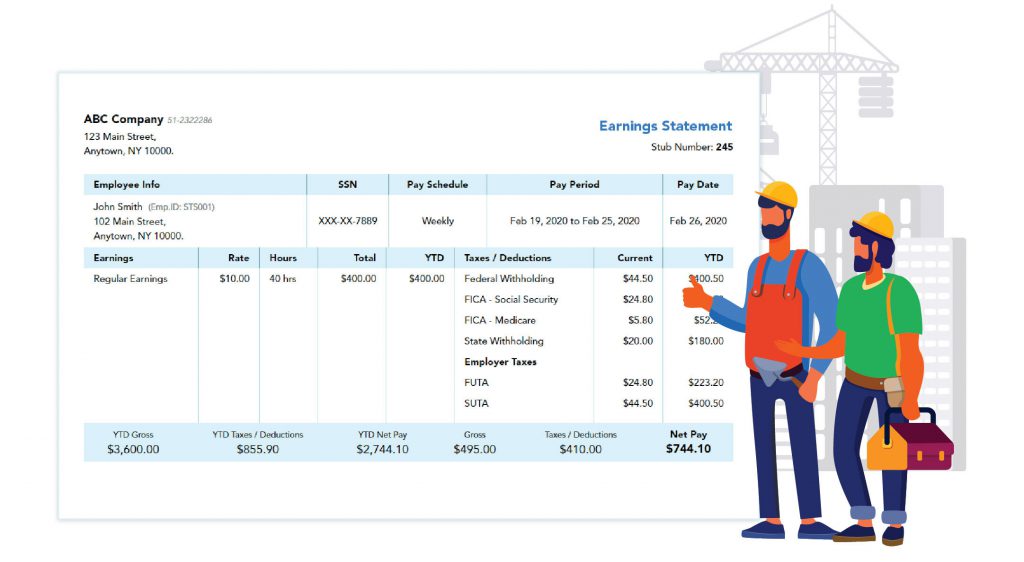 Gig workers pay stub