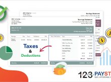 Taxes-and-deductions on paystub